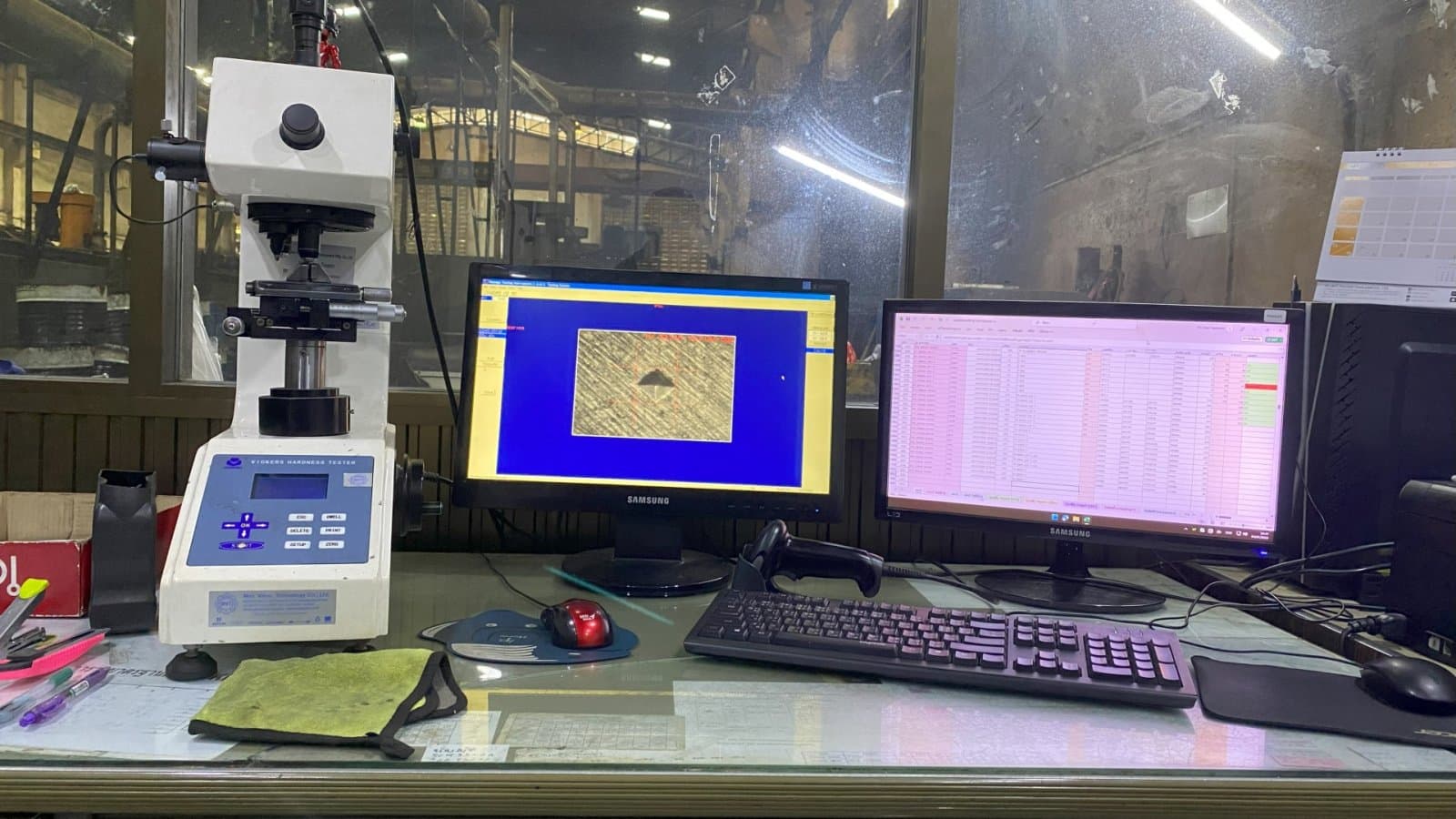 Microhardness tester and indentation analysis